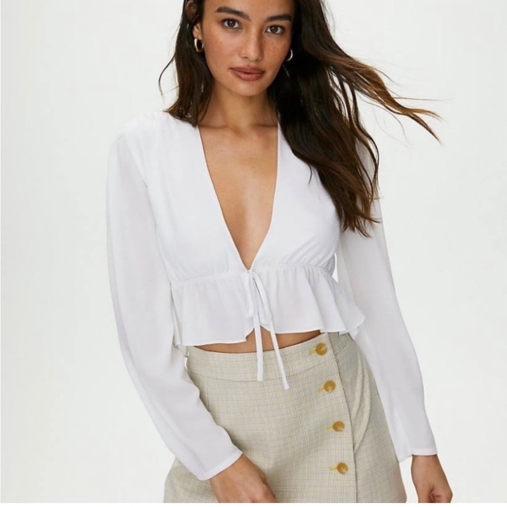 Aritzia | Sunday Best Kimberly Blouse in White - Size Small